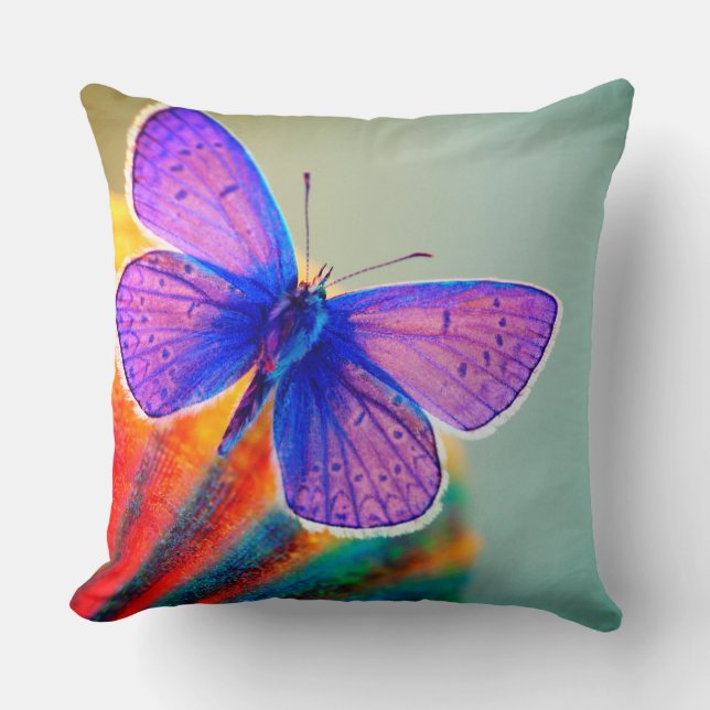 Künstlerischer Schmetterling Kissen (Vorderseite)