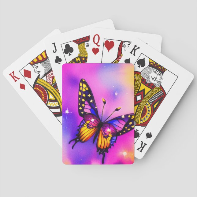 Künstlerischer Schmetterling Spielkarten (Rückseite)