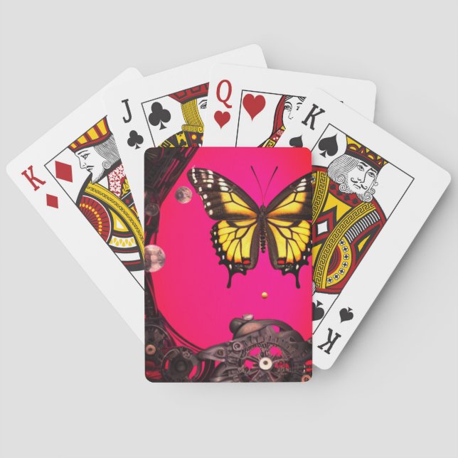 Künstlerischer Schmetterling Spielkarten (Rückseite)