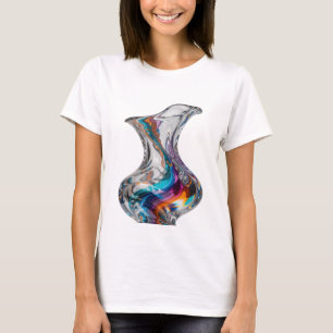 Künstlerischer Silber-Abstraktkunst-Kunst-Druck T-Shirt