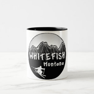 Künstlerischer Skifahrer Maräne-Montanas Zweifarbige Tasse