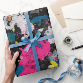 Künstlerischer Tintenspritzer Multifarben Abstrakt Geschenkpapier