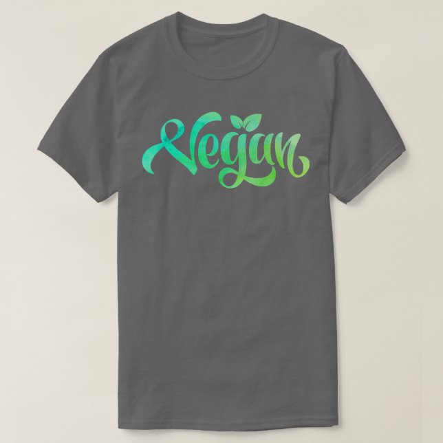 Künstlerischer Veganer Typo T-Shirt (Design vorne)