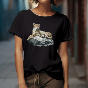 Künstlerischer Wasserfarben Gepard T-Shirt