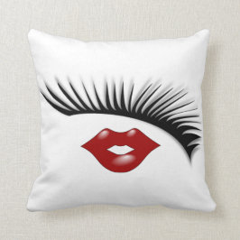 Künstlerischer weiblicher Chic-Eyelashes-u. Kissen