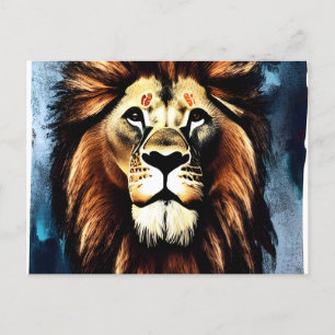 Künstlerischer Wilder Afrikanische Löwe Postkarte