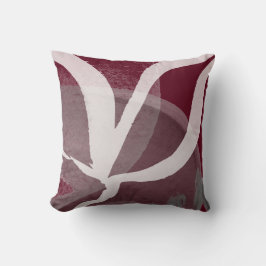 künstlerisches Abstract Design | Burgund Grau & We Kissen