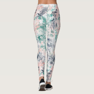 Künstlerisches abstraktes Pastell-Pinselstrich-Mus Leggings