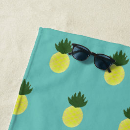 Künstlerisches Ananas-Muster im Sommer Strandtuch