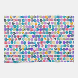 Künstlerisches Aquarell-Teetuch – Modernes Abstrak Geschirrtuch