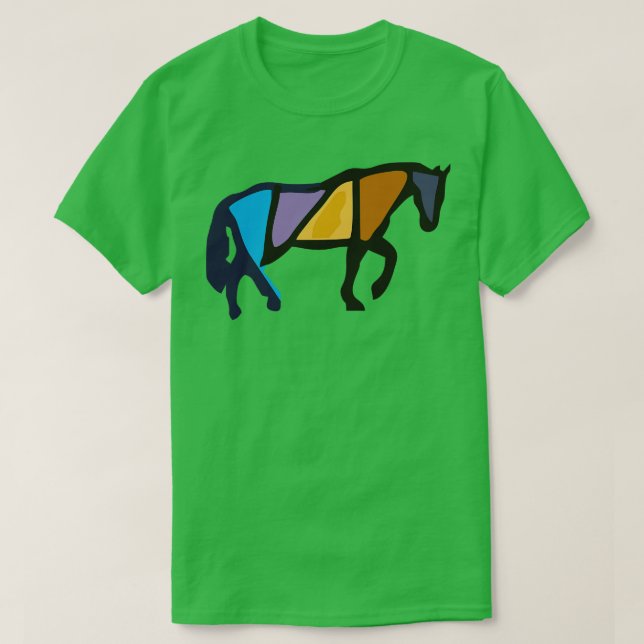 künstlerisches Aquarellpferd T-Shirt (Design vorne)