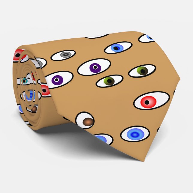 Künstlerisches Augen-Ball-Optometriker-Gold Krawatte (Gerollt)