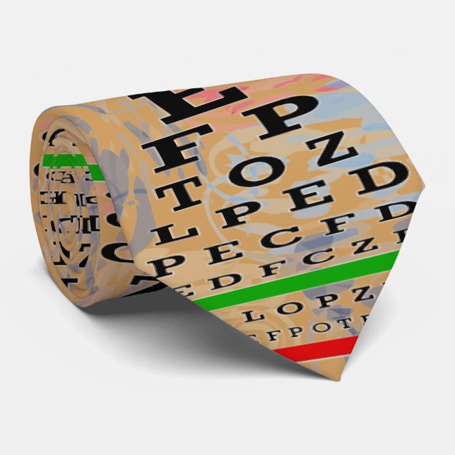 Künstlerisches Augen-Diagramm-Optometriker-Gold Krawatte (Gerollt)