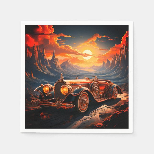 Künstlerisches Auto Serviette (Vorderseite)