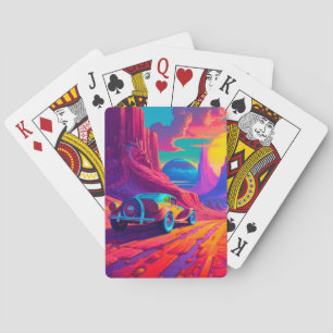 Künstlerisches Auto Spielkarten