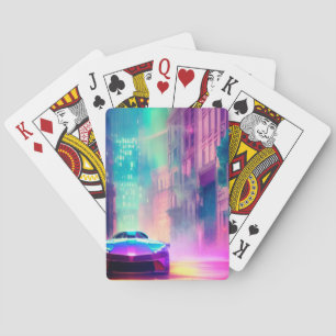 Künstlerisches Auto Spielkarten