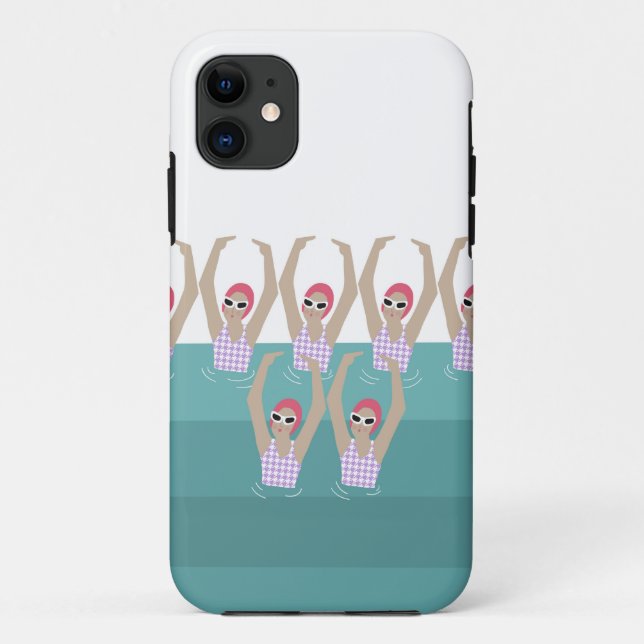Künstlerisches Baden | Künstlerische Schwimmillust Case-Mate iPhone Hülle (Rückseite)