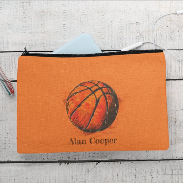 Künstlerisches Basketball Sport Custom Kids Zubehörtasche (Von Creator hochgeladen)