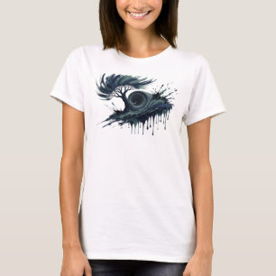 Künstlerisches Blau TREE OF LIFE Shirt-Design T-Shirt