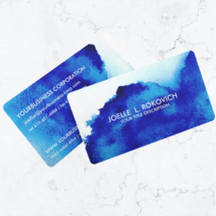 Künstlerisches Blau/Wasserfarben Visitenkarte