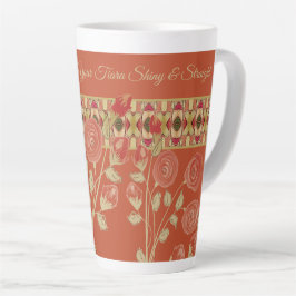 Künstlerisches Blumendesign Milchtasse