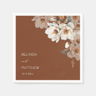 Künstlerisches Elfenbein-Blumen-Terrakotta | Hochz Serviette
