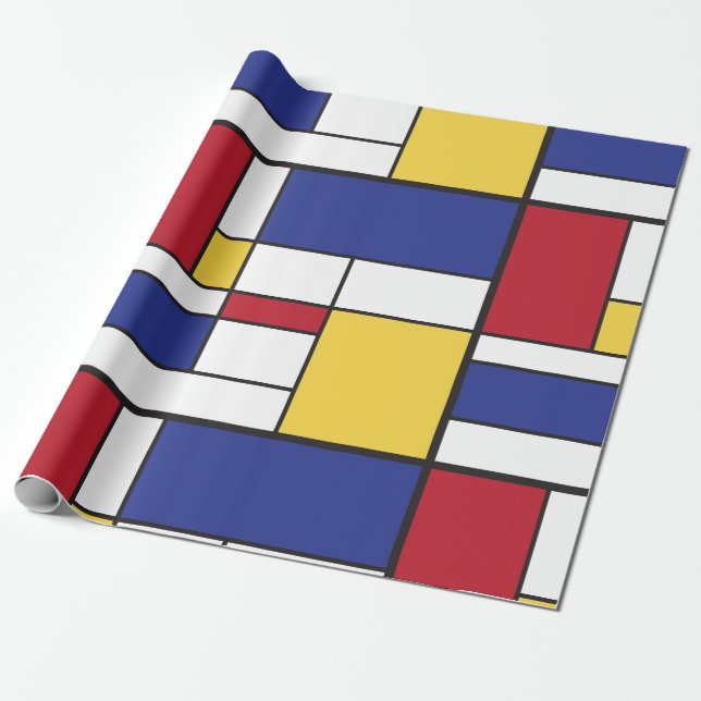 Künstlerisches Farbrechteck Geschenkpapier (Ungerollt)