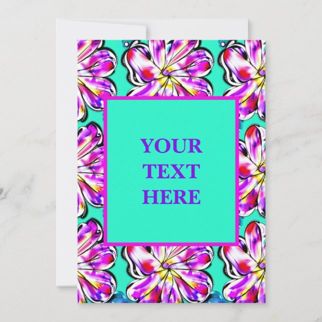 Künstlerisches Floral Boho Wasserfarbe Einladung D (Vorderseite)