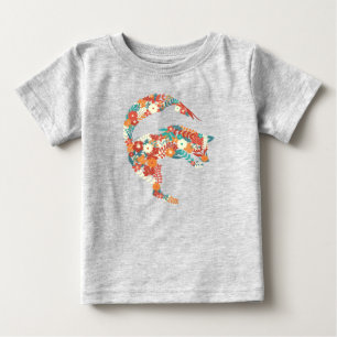 Künstlerisches Florales Fuchs Wildtier Natur Thema Baby T-shirt