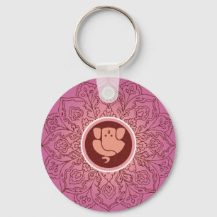 Künstlerisches Ganesh mit Mandana Schlüsselanhänger
