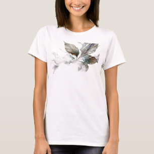 Künstlerisches Gold Abstract Leaves Künstlerisches T-Shirt