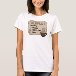 Künstlerisches Gold KAFFEE ZUERST RETTE DIE WELT A T-Shirt