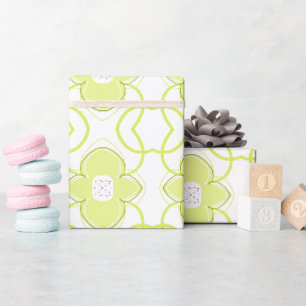 Künstlerisches Grün und Weiß des modernen Limes Geschenkpapier