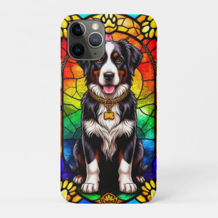 Künstlerisches Hunde-Buntglasporträt Case-Mate iPhone Hülle