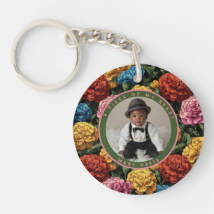 Künstlerisches individuelles Souvenir Nelke Foto Schlüsselanhänger