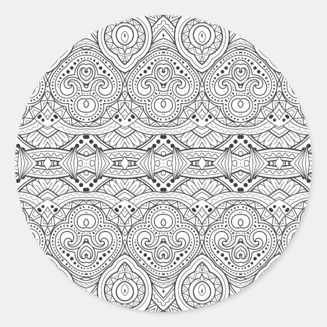 Künstlerisches Inspiriertes Design Runder Aufkleber (Vorderseite)