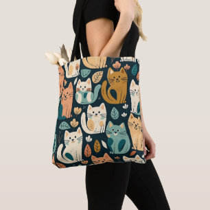 Künstlerisches Katzenmuster Niedlich Tasche