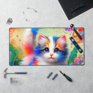 Künstlerisches Kittendesign Schreibtischunterlage