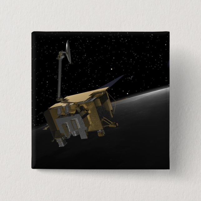 Künstlerisches Konzept des Lunar-Aufklärungsorbi 4 Button (Vorderseite)
