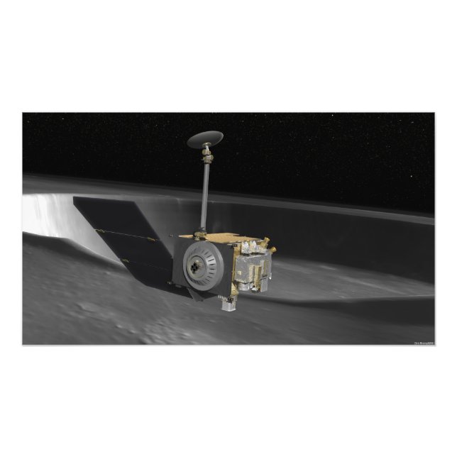 Künstlerisches Konzept des Lunar Reconnaissance Or Fotodruck (Vorne)