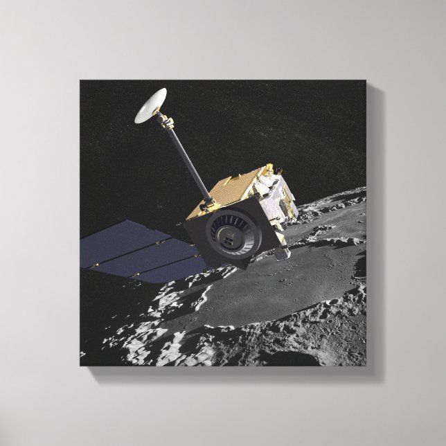 Künstlerisches Konzept des Lunar Reconnaissance Or Leinwanddruck (Vorderseite)