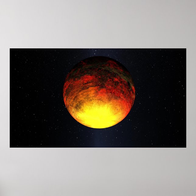Künstlerisches Konzept von Kepler-10b Poster (Vorne)