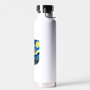 Künstlerisches Libellen-Shirt Van Gogh Sternennach Trinkflasche