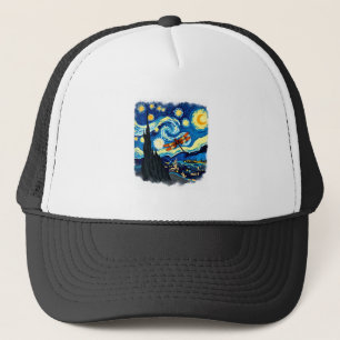 Künstlerisches Libellen-Shirt Van Gogh Sternennach Truckerkappe