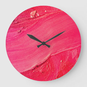 Künstlerisches Make-Up: farbenfrohe Kreativität. Große Wanduhr
