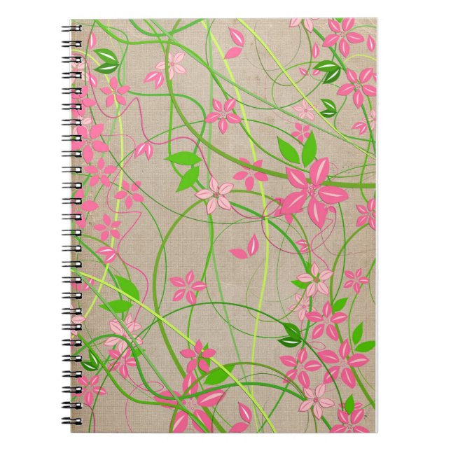 Künstlerisches mit Blumennotizbuch Notizblock (Vorderseite)