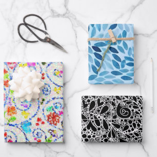 Künstlerisches Mix & Match-Geschenkpapier-Set Geschenkpapier Set