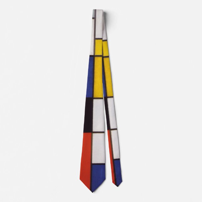 Künstlerisches Mondrian Abstrakt Painting Design Krawatte (Vorderseite)