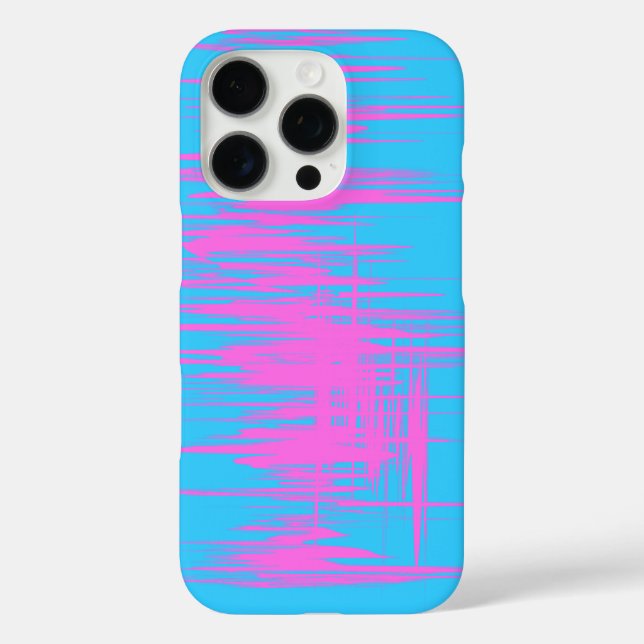 Künstlerisches Muster in Rosa und Blau iPhone 16 Pro Hülle (Rückseite)