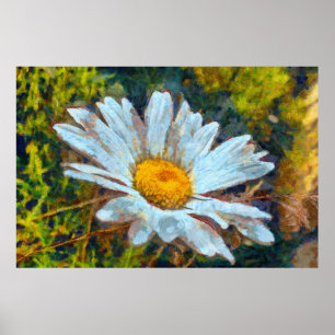 Künstlerisches Nah Up a Marguerite Daisy Blume Poster